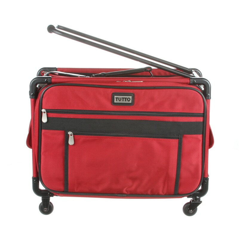 Tutto Medium Sewing Machine Bag On Wheels - Cherry Red